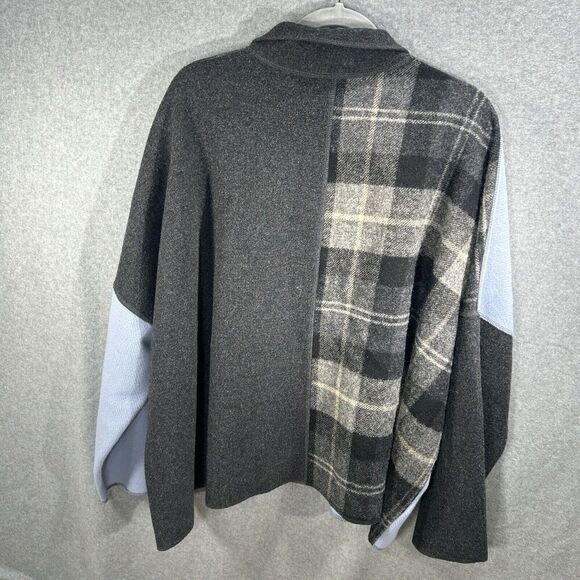 Cameleon Vintage Jacket Women Large Patchwork 100% Wool Blend Buttom Pockets USA - Picture 2 of 14